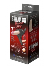 Реалистичный страпон Woman Midi с вагинальной пробкой - 19 см. - LOVETOY (А-Полимер) - купить с доставкой в Кисловодске