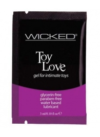 Лубрикант на водной основе для использования с игрушками WICKED Toy Love - 3 мл. - Wicked - купить с доставкой в Кисловодске