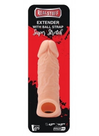 Телесная насадка EXTENDER WITH BALL STRAP 5.5 - 14 см. - Dream Toys - в Кисловодске купить с доставкой