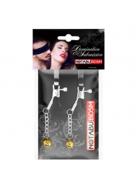 Оригинальные зажимы на соски с желтыми шариками - Notabu - купить с доставкой в Кисловодске