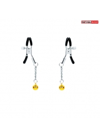 Оригинальные зажимы на соски с желтыми шариками - Notabu - купить с доставкой в Кисловодске