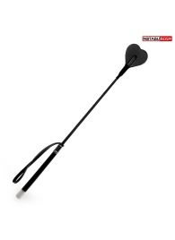 Черный стек с наконечником-сердечком - 54 см. - Notabu - купить с доставкой в Кисловодске