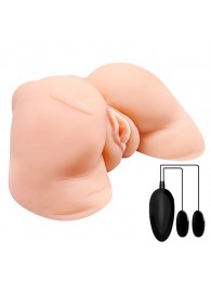 Телесная вибровагина Julie с 2 рабочими отверстиями - Baile - в Кисловодске купить с доставкой