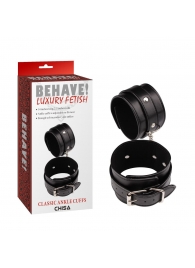 Черные оковы Classic Ankle Cuffs - Chisa - купить с доставкой в Кисловодске