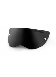 Черная плотная кожаная маска на глаза - БДСМ Арсенал - купить с доставкой в Кисловодске