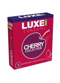 Презервативы с ароматом вишни LUXE Royal Cherry Collection - 3 шт. - Luxe - купить с доставкой в Кисловодске