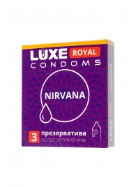 Презервативы с увеличенным количеством смазки LUXE Royal Nirvana - 3 шт. - Luxe - купить с доставкой в Кисловодске
