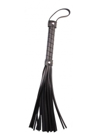 Черная многохвостая плеть Pleasure Whip - 46 см. - Chisa - купить с доставкой в Кисловодске