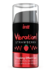 Жидкий интимный гель с эффектом вибрации Vibration! Strawberry - 15 мл. - INTT - купить с доставкой в Кисловодске
