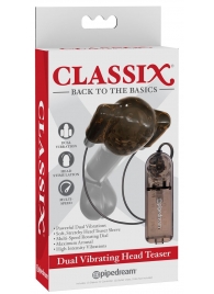 Дымчатый вибростимулятор головки пениса Dual Vibrating Head Teaser - Pipedream - в Кисловодске купить с доставкой