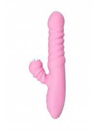 Розовый вибратор Lixy с возвратно-поступательным движением и нагревом - 23 см. - JOS