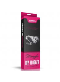 Серебристая плетка Struggle My Flogger с черной ручкой - 45 см. - Lovetoy - купить с доставкой в Кисловодске