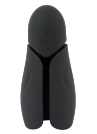 Черный силиконовый вибромастурбатор с нагревом Masturbator with 2 Functions - Orion - в Кисловодске купить с доставкой