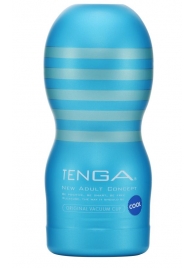 Мастурбатор с охлаждающей смазкой TENGA Original Vacuum Cup Cool - Tenga - в Кисловодске купить с доставкой