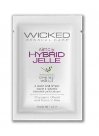 Гель-лубрикант на водно-силиконовой основе Simply Hybrid Jelle - 3 мл. - Wicked - купить с доставкой в Кисловодске