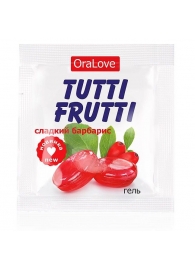 Гель-смазка Tutti-frutti со вкусом барбариса - 4 гр. - Биоритм - купить с доставкой в Кисловодске