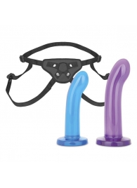 Страпон унисекс Beginners Strap-On с 2 насадками - 15 и 13 см. - Lux Fetish - купить с доставкой в Кисловодске