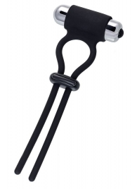 Черное эрекционное лассо на пенис Jat - A-toys - в Кисловодске купить с доставкой