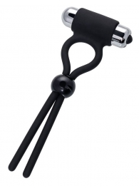 Черное эрекционное лассо Ect с виброэлементом - A-toys - в Кисловодске купить с доставкой