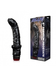 Черный вибромассажер простаты 6  Premium Prostate Massager - BlueLine - в Кисловодске купить с доставкой