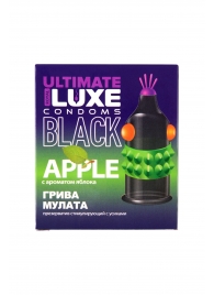 Черный стимулирующий презерватив  Грива мулата  с ароматом яблока - 1 шт. - Luxe - купить с доставкой в Кисловодске