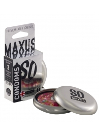 Экстремально тонкие презервативы в железном кейсе MAXUS Extreme Thin - 3 шт. - Maxus - купить с доставкой в Кисловодске