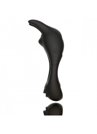 Черное эрекционное кольцо с двумя моторами Zeus Dual Vibe Cock Ring - FeelzToys - в Кисловодске купить с доставкой