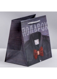 Ламинированный квадратный пакет «Мужской стиль» - 14 х 14 х 9 см. - Сима-Ленд - купить с доставкой в Кисловодске