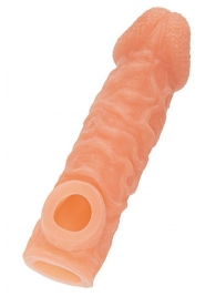 Телесная закрытая насадка с шершавой головкой Cock Sleeve Size S - 13,8 см. - KOKOS - в Кисловодске купить с доставкой