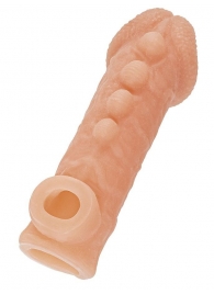 Телесная закрытая насадка с шишечками Cock Sleeve Size M - 15,6 см. - KOKOS - в Кисловодске купить с доставкой