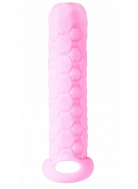 Розовый фаллоудлинитель Homme Long - 13,5 см. - Lola Games - в Кисловодске купить с доставкой