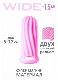 Розовый фаллоудлинитель Homme Wide - 11 см. - Lola Games - в Кисловодске купить с доставкой
