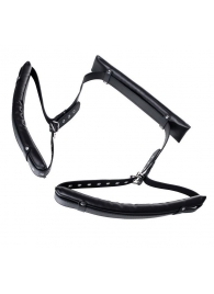 Черные кожаные стропы для фиксации Anonymo - ToyFa - купить с доставкой в Кисловодске