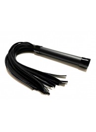 Черная плеть из эко-кожи - 42 см. - БДСМ Арсенал - купить с доставкой в Кисловодске