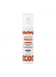 Разогревающее массажное масло Gourmet White Peach Organic с органическими ингредиентами - 50 мл. - Exsens - купить с доставкой в Кисловодске