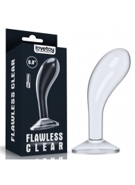 Прозрачный стимулятор простаты Flawless Clear Prostate Plug - 15 см. - Lovetoy - в Кисловодске купить с доставкой