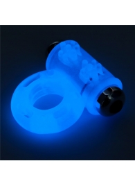 Голубое, светящееся в темноте эрекционное виброкольцо Lumino Play Vibrating Penis Ring - Lovetoy - в Кисловодске купить с доставкой
