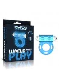 Голубое, светящееся в темноте эрекционное виброкольцо Lumino Play Vibrating Penis Ring - Lovetoy - в Кисловодске купить с доставкой