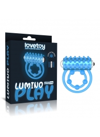 Голубое, светящееся в темноте виброкольцо Lumino Play Vibrating Penis Ring - Lovetoy - в Кисловодске купить с доставкой