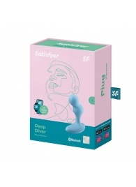 Голубой анальный вибростимулятор Deep Driver - 11,2 см. - Satisfyer - в Кисловодске купить с доставкой