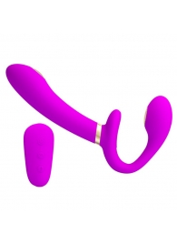 Лиловый безремневой страпон с функцией электростимуляции Thunderbird - Baile - купить с доставкой в Кисловодске