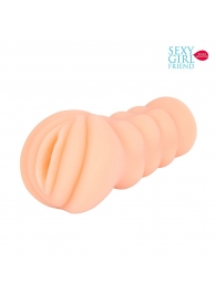 Телесный мастурбатор-вагина с комплектом эрекционных колец - Bior toys - в Кисловодске купить с доставкой