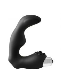 Черный вибромассажер простаты FantASStic Vibrating Prostate Massager - 11,3 см. - Dream Toys - в Кисловодске купить с доставкой