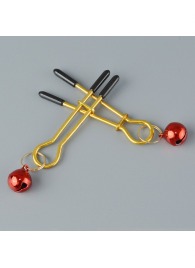 Золотистые зажимы с колокольчиками Gold - Sitabella - купить с доставкой в Кисловодске