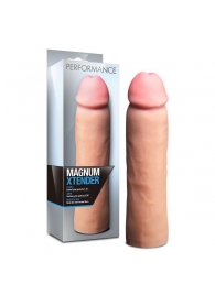 Телесная фаллическая насадка на пенис Magnum Xtender - 23 см. - Blush Novelties - в Кисловодске купить с доставкой