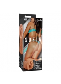 Мастурбатор-вагина цвета карамели Sofia с вибрацией - Blush Novelties - в Кисловодске купить с доставкой