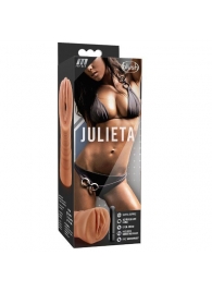 Мастурбатор-вагина цвета карамели Julieta с вибрацией - Blush Novelties - в Кисловодске купить с доставкой