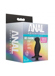 Черный анальный вибромассажёр Silicone Vibrating Prostate Massager 02 - 10,8 см. - Blush Novelties - в Кисловодске купить с доставкой
