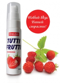 Гель-смазка Tutti-frutti с земляничным вкусом - 30 гр. - Биоритм - купить с доставкой в Кисловодске