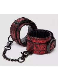 Красно-черные наручники Reversible Faux Leather Wrist Cuffs - Fifty Shades of Grey - купить с доставкой в Кисловодске
